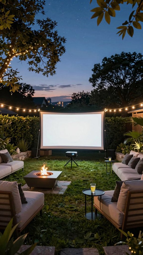sustainable outdoor cinema setup