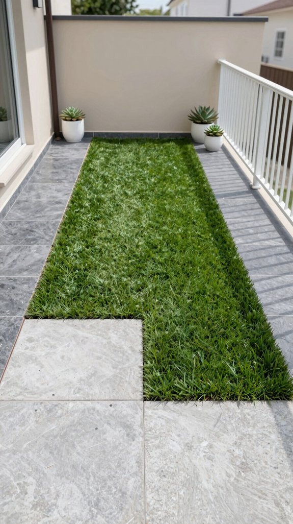 synthetic uv stable low maintenance turf