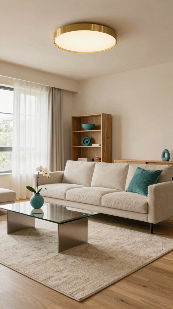 Beige Living Room Color Pairings That Add Depth and Interest 11 teal accents balanced beige