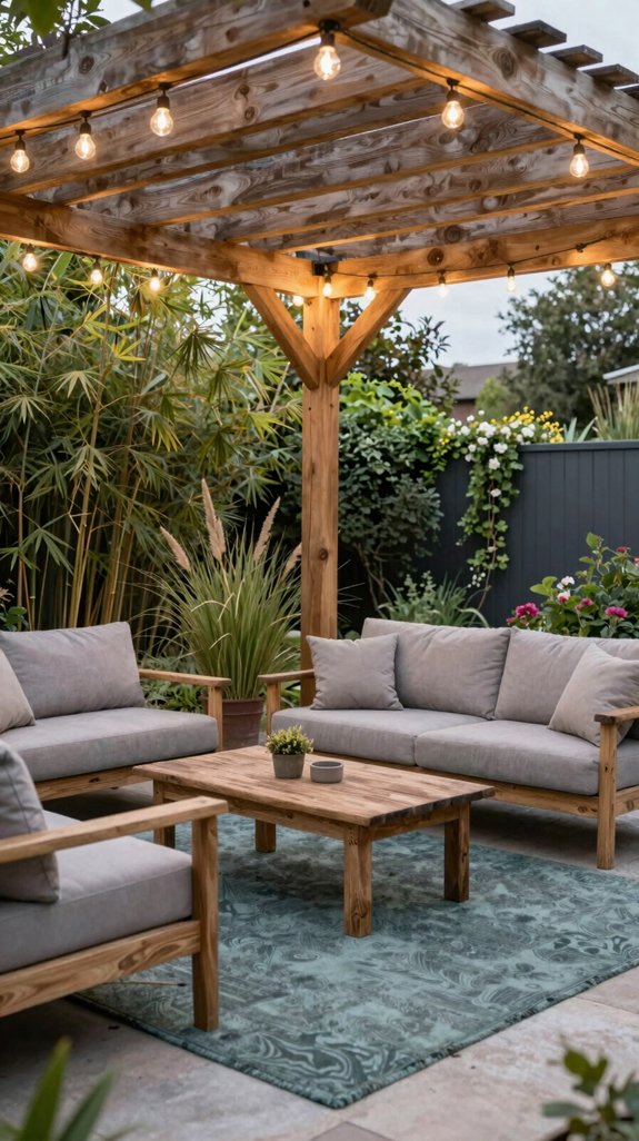 21 Backyard Patio Design Layout Ideas for Functional Spaces 9 tech enhanced pergola lounge