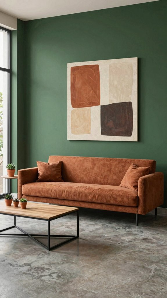 Dark Green Walls: Color Combinations That Feel Bold and Grounded 6 terracotta grounds deep green