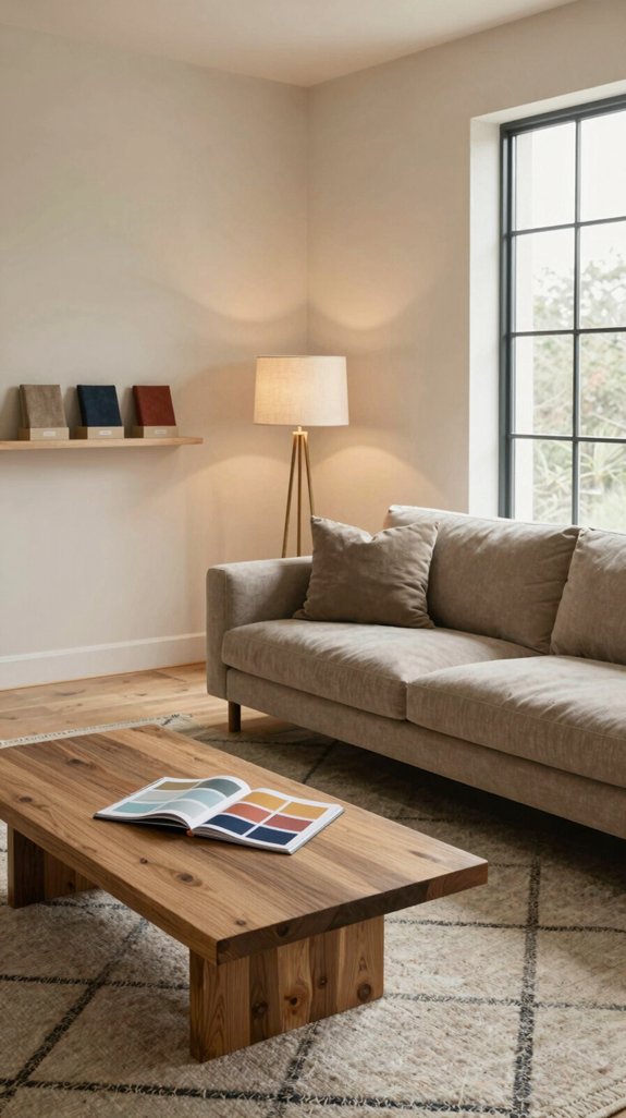 Beige Living Room Color Pairings That Add Depth and Interest 24 test colors with cheap reversible tools
