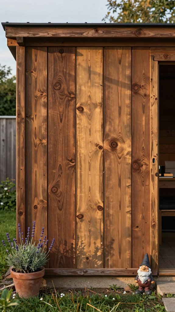 textured faux wood fence