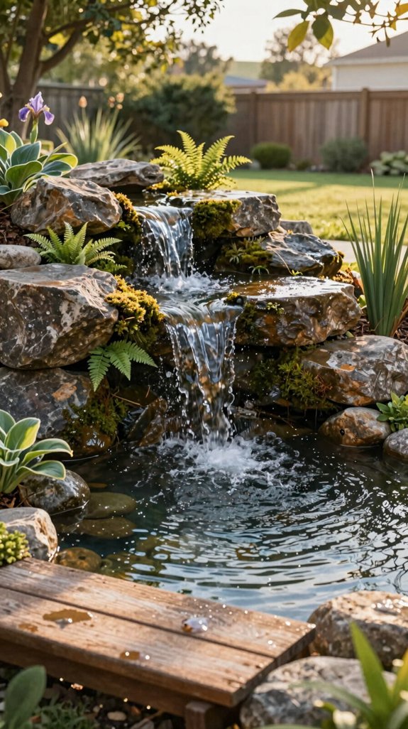 tiered cascade water feature