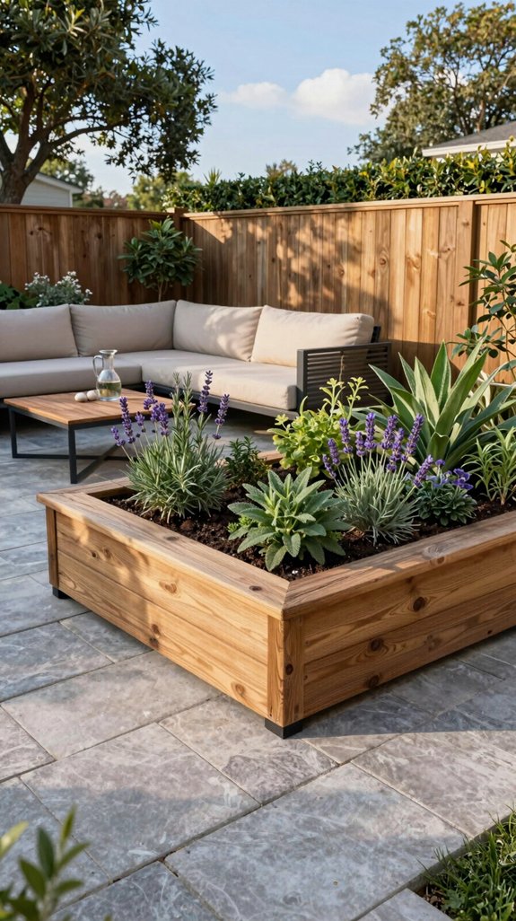 21 Backyard Patio Design Layout Ideas for Functional Spaces 11 tiered modular raised planters