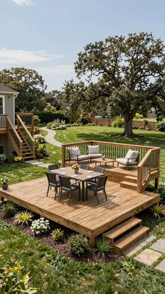 tiered multi level deck
