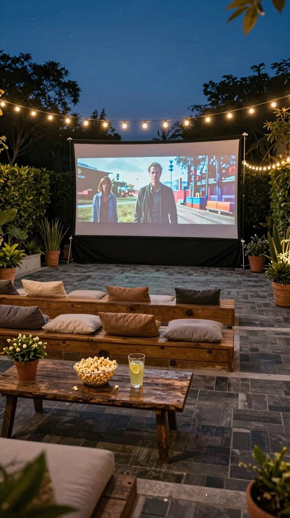 21 Backyard Patio Design Layout Ideas for Functional Spaces 15 tiered outdoor cinema layout