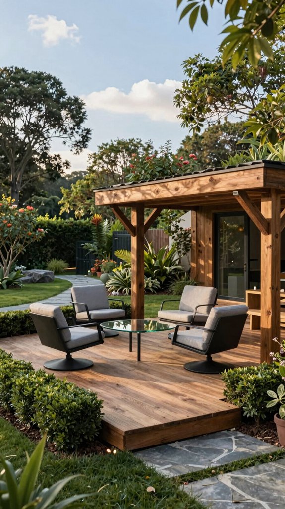 tiered swivel seating nook