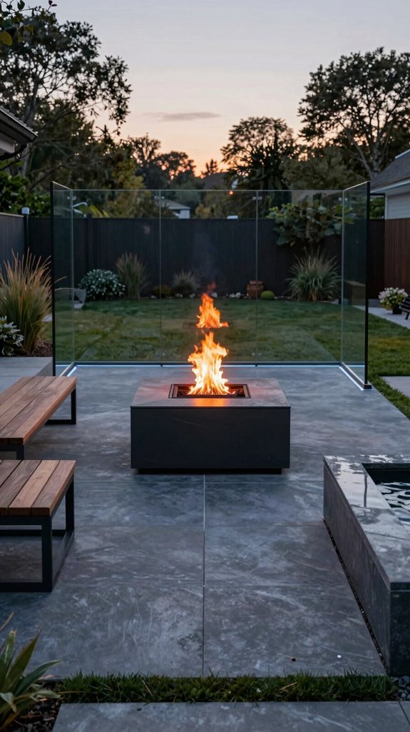 transparent fire pit enclosure