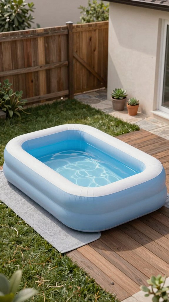 triangular corner inflatable pool