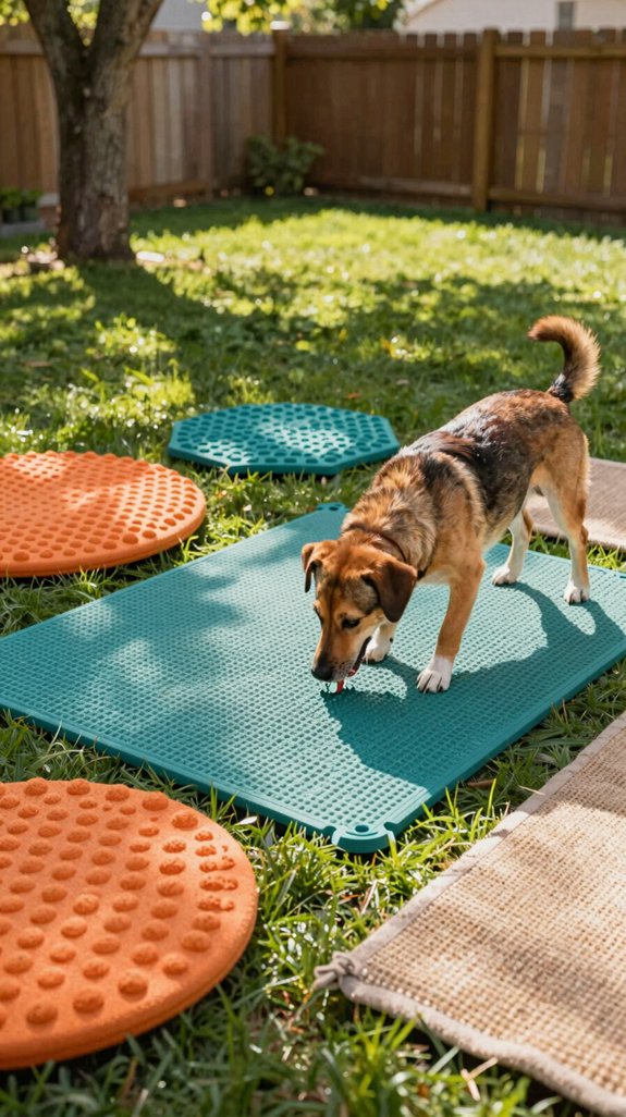 19 Backyard Dog Run Ideas for Happy and Active Dogs 13 varied tactile mat exploration varied tactile mat exploration