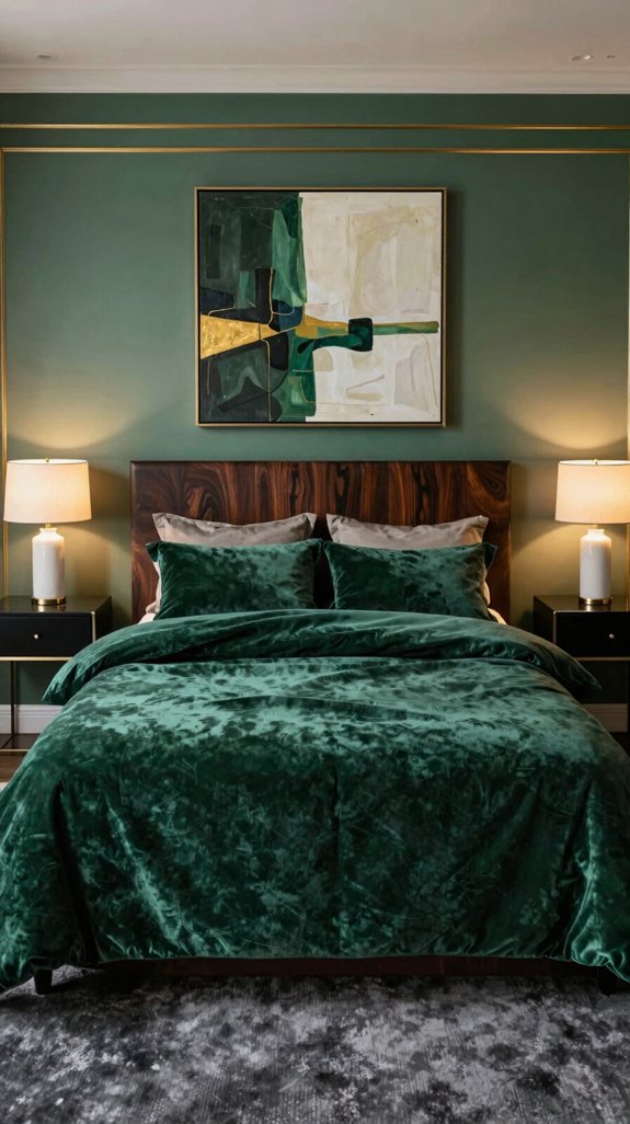 velvet emerald bedroom d cor