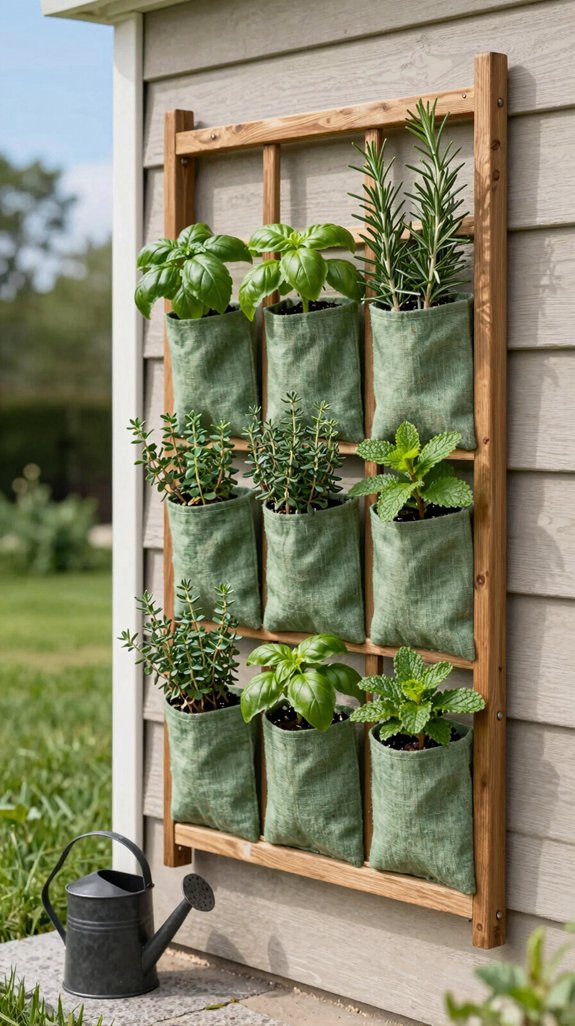 vertical herb garden installation