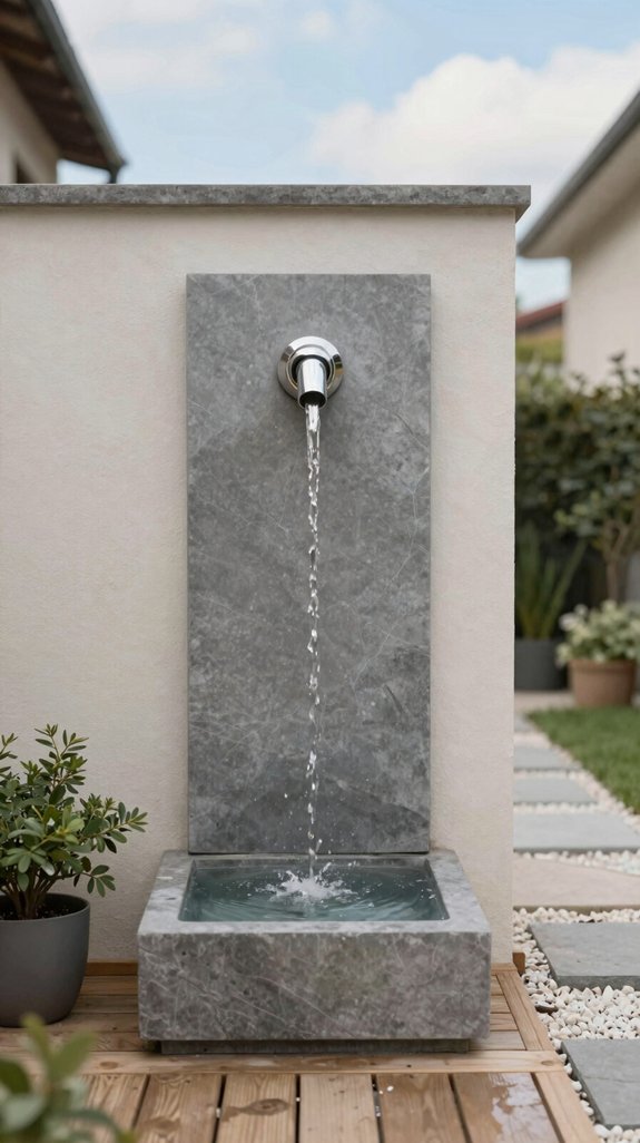 wall mounted solar fountain