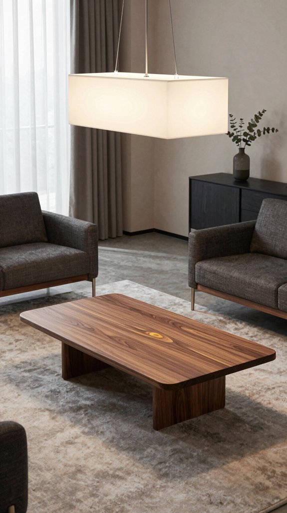 Walnut Furniture Color Combinations That Feel Elegant and Balanced 13 warm walnut lighting design