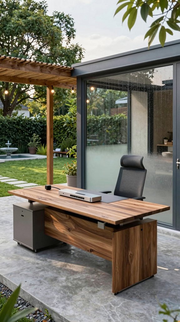 weather proof office setup