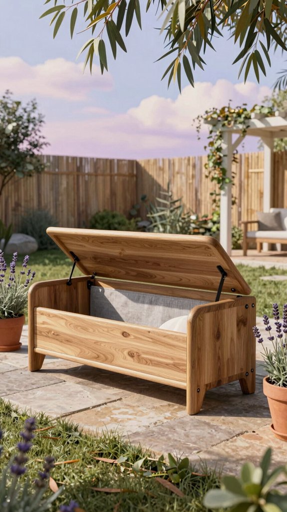 weather resistant hidden storage bench