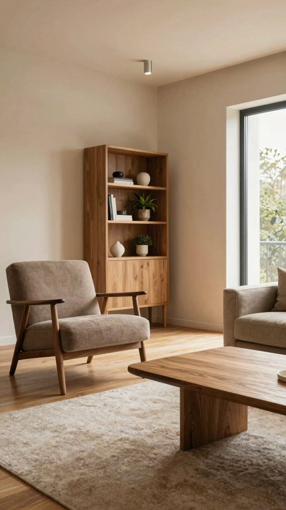 Beige Living Room Color Pairings That Add Depth and Interest 15 wood tones complement beige