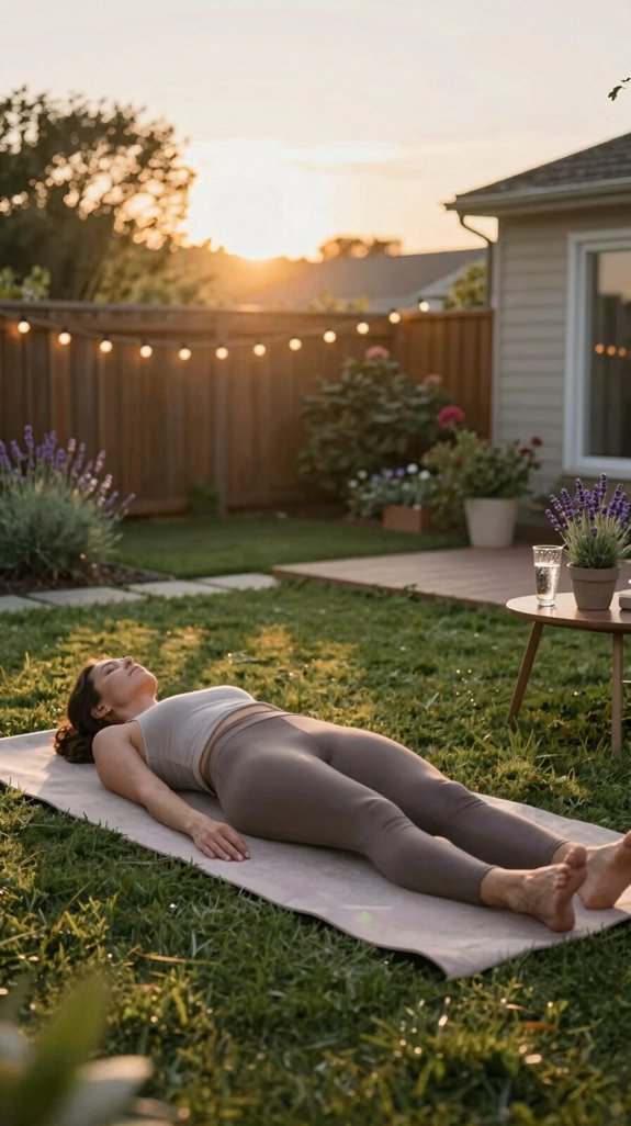 yard yoga with eco friendly ambience