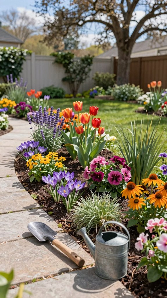 year round staggered bloom planting
