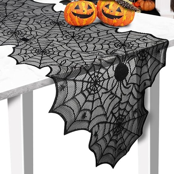 20 Best Halloween Indoor Decorations That'll Spook Even the Scariest Ghosts 16 black lace spider web