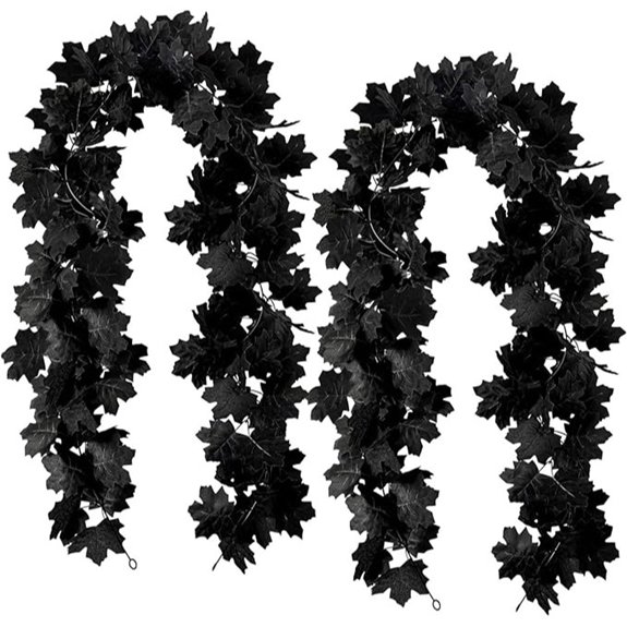black maple leaf garland