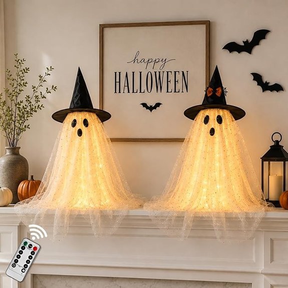 20 Best Halloween Indoor Decorations That'll Spook Even the Scariest Ghosts 17 ghost string light decoration