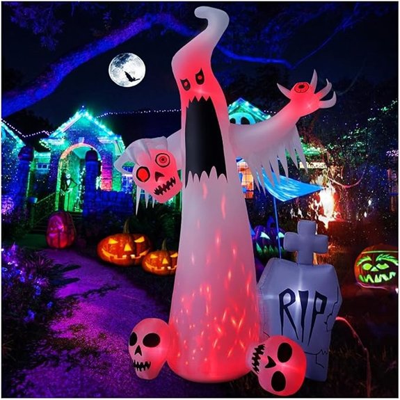 ghost with skulls