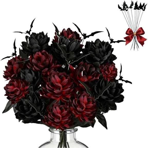 halloween bat flower arrangement