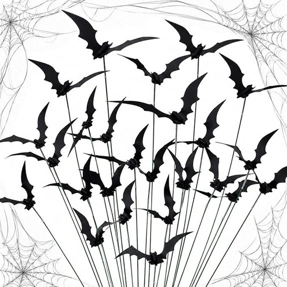 halloween bat garden stakes