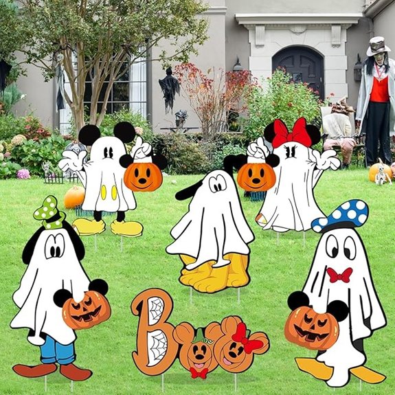 halloween cartoon mouse signs