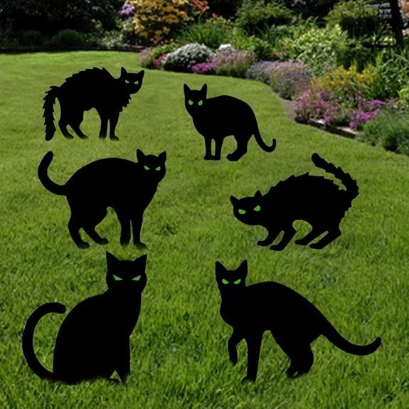 halloween cat yard decor