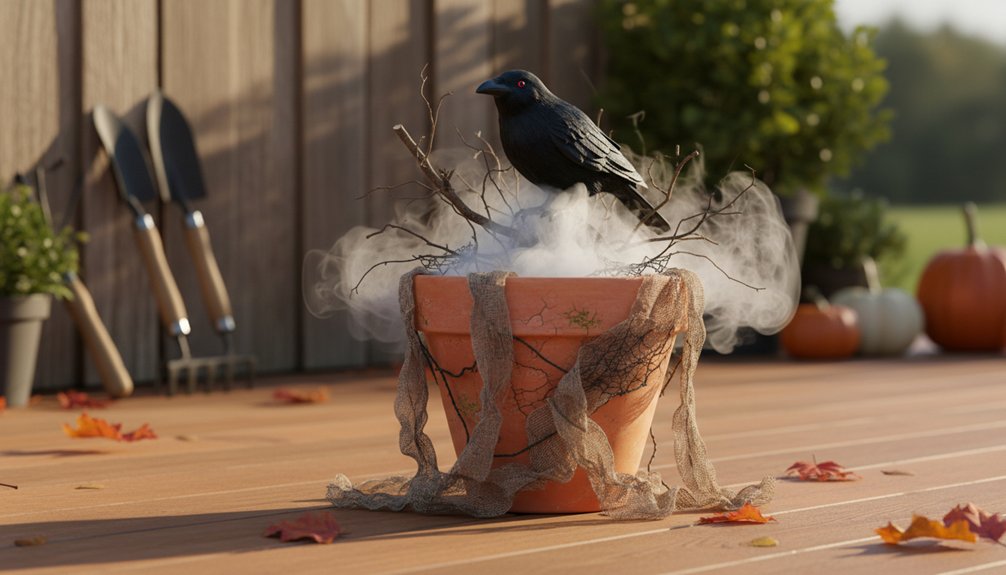 halloween flower pot decorations