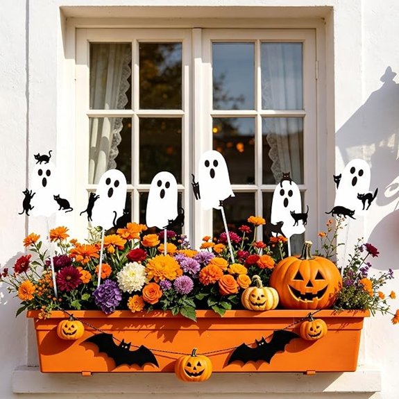 halloween metal boo stake