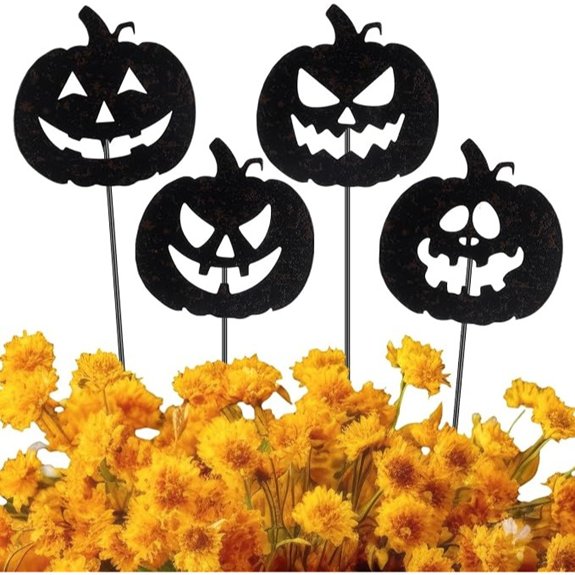 halloween pumpkin garden stakes