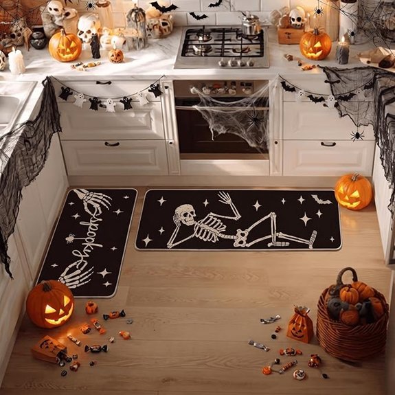20 Best Halloween Indoor Decorations That'll Spook Even the Scariest Ghosts 5 halloween skeleton kitchen mat