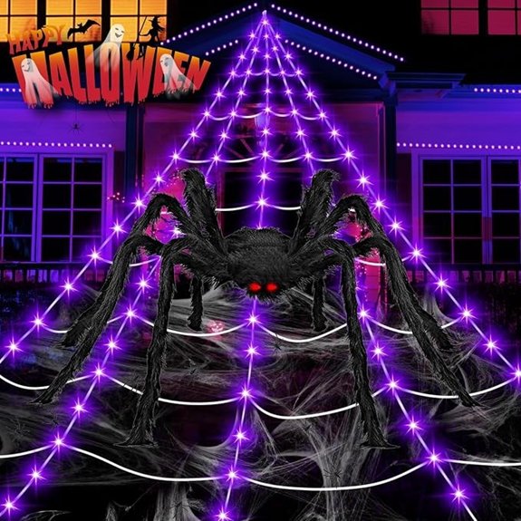 halloween spider web lights