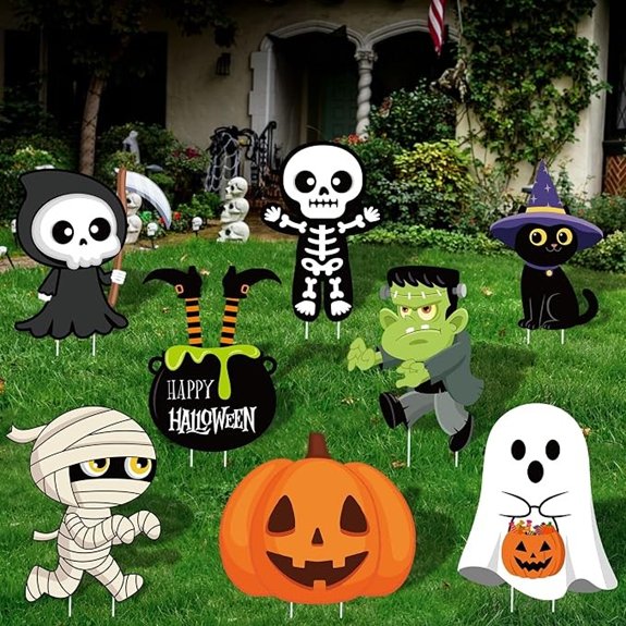 20 Best Halloween Yard Stakes That'll Spook Your Neighbors for All the Right Reasons 1 halloween yard sign set