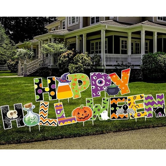 halloween yard sign set