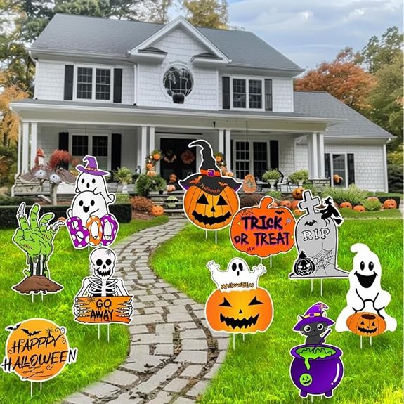 halloween yard sign set