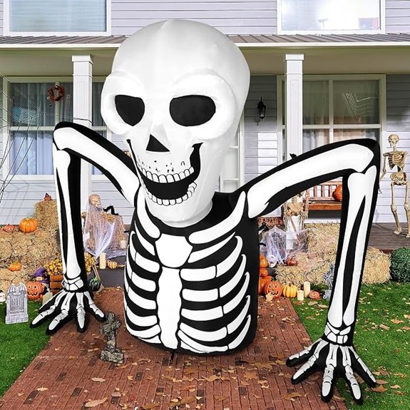 inflatable skeleton yard decor