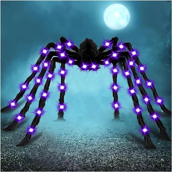large illuminated spider