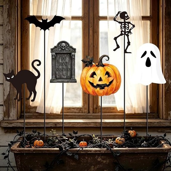 metal halloween garden stakes