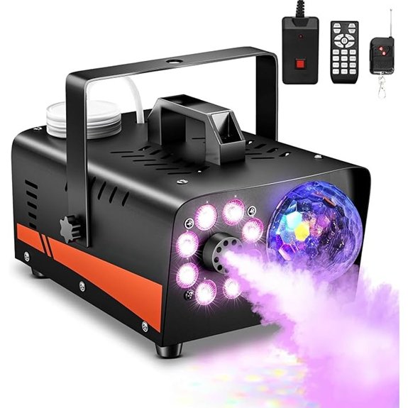 powerful fog machine remote