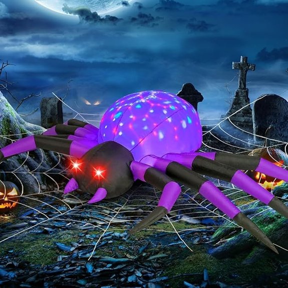 purple spider halloween inflatable