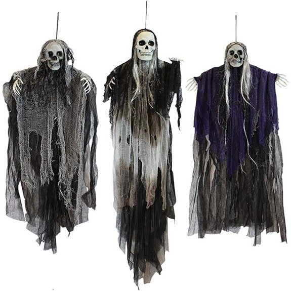 skeleton and reaper decorations