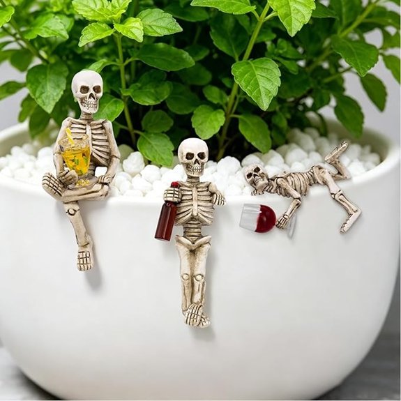 skeleton flowerpot garden decoration