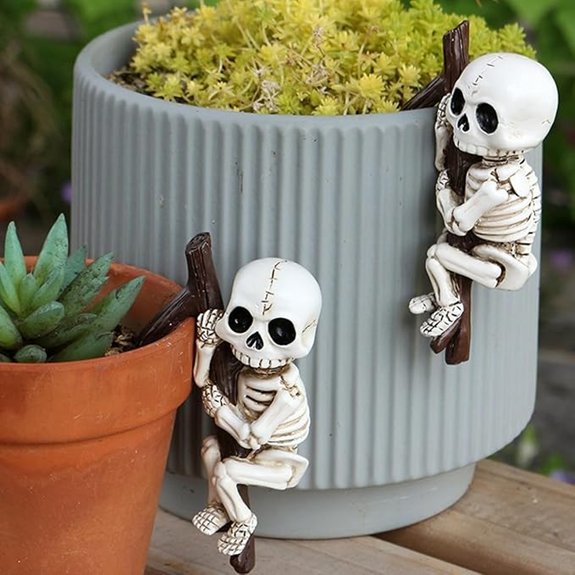 skeleton planter pot huggers