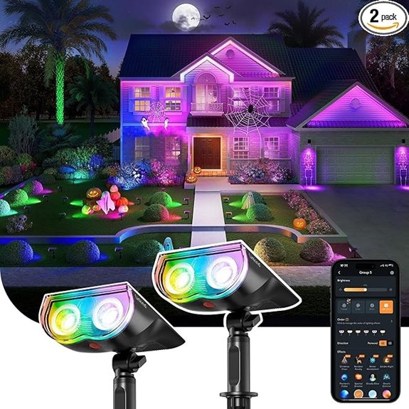 solar spotlights outdoor halloween